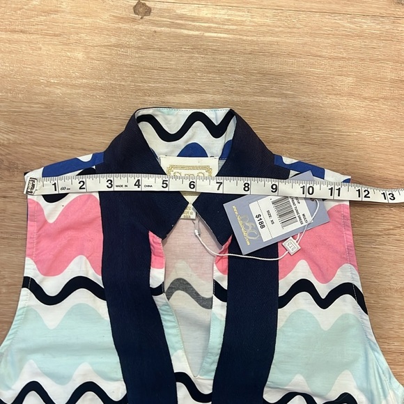 NWT Sail to Sable Tuckernuck Pink Blue Wave Print Tunic Dress Size - X-Small - Picture 7 of 8